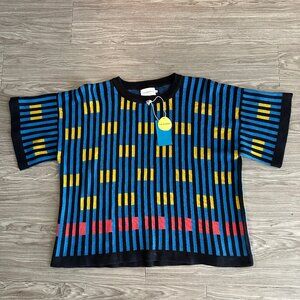The Endery Bauhaus Short Sleeve Sweater Tee - Size M/L